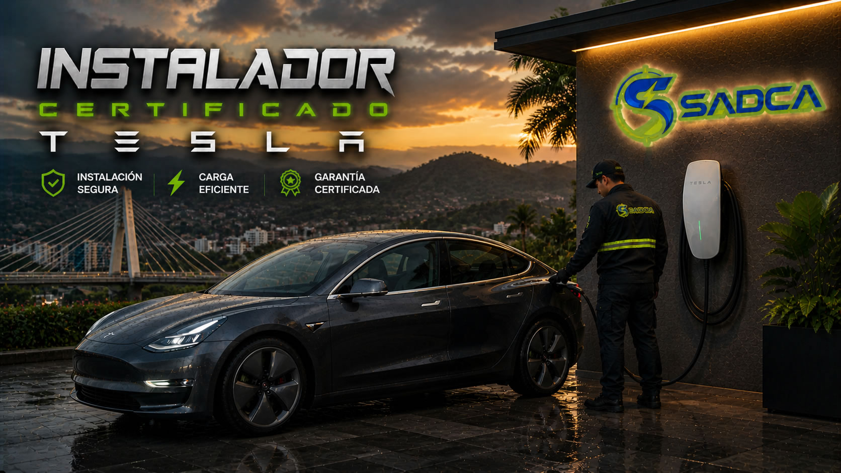 Instalación Wall Connector Tesla Pereira SADCA