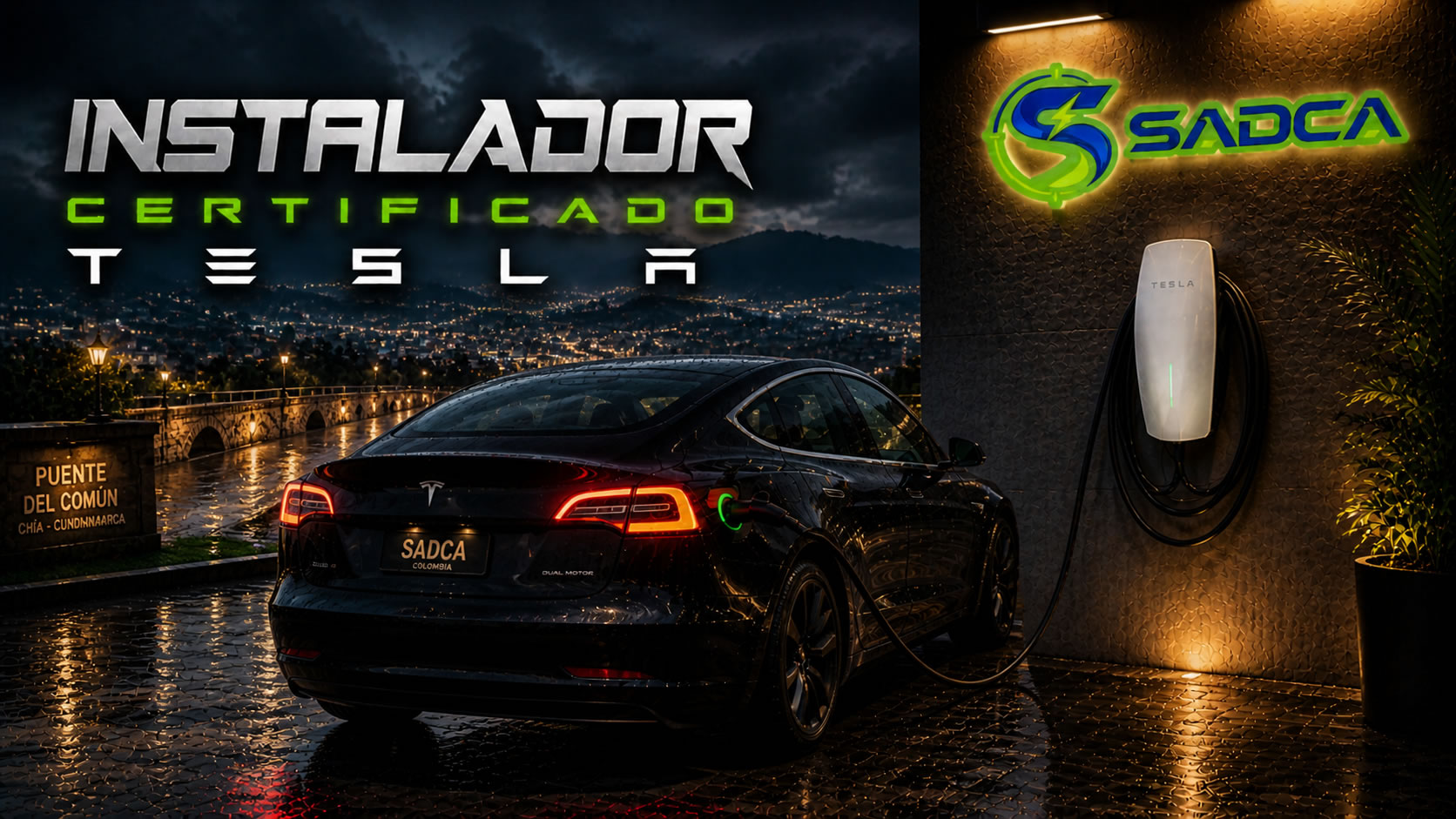 Instalación Wall Connector Tesla Chía por SADCA Instalador Certificado